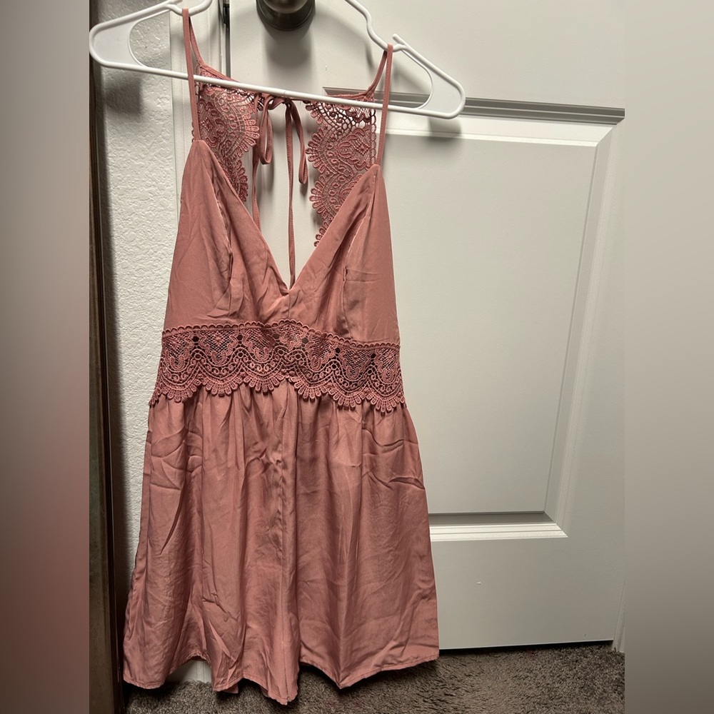 Open back jumpsuit shorts